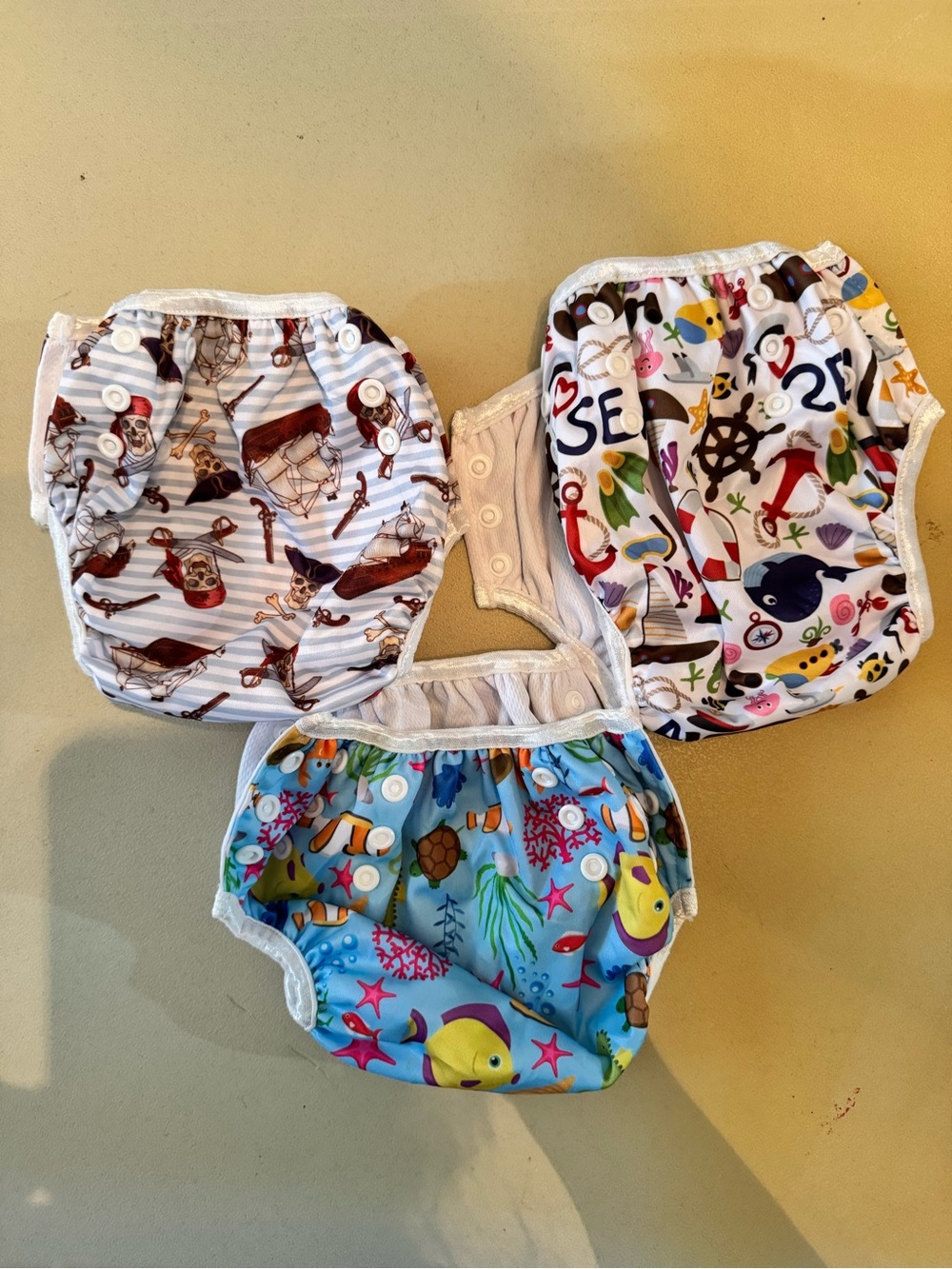 Colorful Kids Swim Diaper Cover Pack - Ocean & Pirate Prints